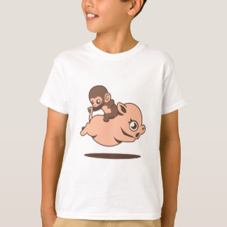 ベビーサル（ブタに後ろへ） Tシャツ