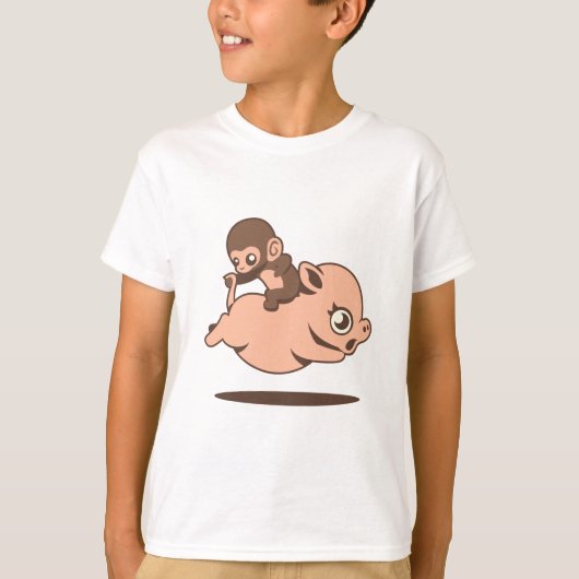 ベビーサル（ブタに後ろへ） Tシャツ (正面)