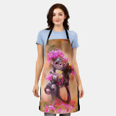 ベビーサル（花） エプロン (着用した状態)