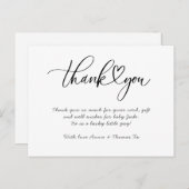 ベビーサンキューカードハート感謝していユー ポストカード (正面/裏面)