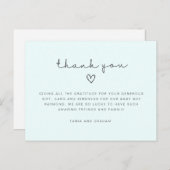 ベビーサンキューカード、誕生日感謝していあなたはがき ポストカード (正面/裏面)