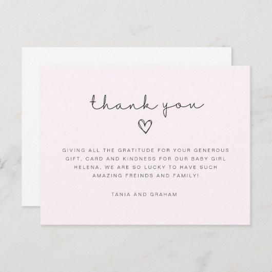 ベビーサンキューカード、誕生日感謝していあなたはがき ポストカード (正面/裏面)