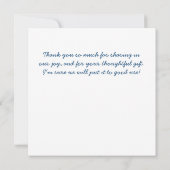 ベビーサンキュースクエアカード サンキューカード (裏面)