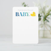 ベビーサンキューフラットノートカードラバーダック 招待状 (スタンド正面)