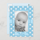 ベビーサンキューブルー星写真 ポストカード (正面/裏面)
