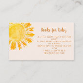 ベビーサンシャインベビーシャワー用ブック エンクロージャーカード (正面)