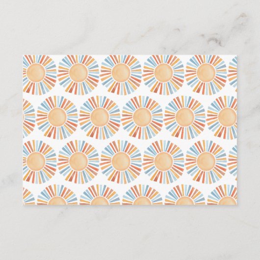 ベビーサンシャインベビー男女兼用シャワー用の本 エンクロージャーカード (裏面)