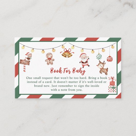 ベビーサンタクリスマスパーティーエンクロージャカード用ブック エンクロージャーカード (正面)