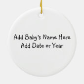 ベビーサンタ初めてのクリスマスキープサケオーナメント セラミックオーナメント (裏面)