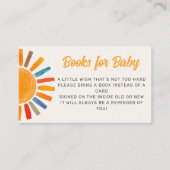 ベビーサンベビーシャワー用の本 エンクロージャーカード (正面)