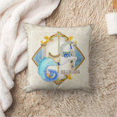 ベビーサーカスファンタジーシーホース回転木馬ヴィンテージ クッション (ブランケット)