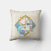 ベビーサーカスファンタジーシーホース回転木馬ヴィンテージ クッション (裏面)