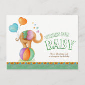 ベビーサーカス象シャワー葉書のご希望 アドバイスカード (正面)