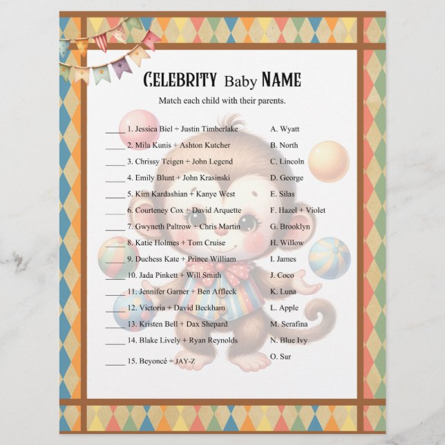 ベビーサーカス_有名人ベビーゲーム レターヘッド (正面)