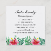 ベビーサービスかわいいナマケモノの名刺 スクエア名刺 (裏面)