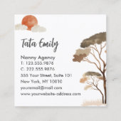 ベビーサービスかわいい動物の名刺 スクエア名刺 (裏面)