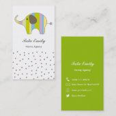 ベビーサービスキュートエレファント名刺 名刺 (正面/裏面)