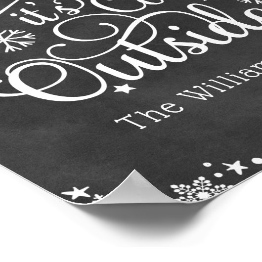 ベビーザコールドアウトアウトアウトブラックチャックボードホリデイ ポスター (角)