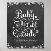 ベビーザコールドアウトアウトアウトブラックチャックボードホリデイ ポスター (正面)