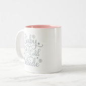 ベビーザコールドアウトアウトサイドグレースクリプトホリデイ ツートーンマグカップ (正面左)