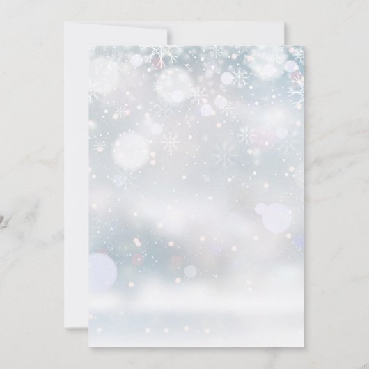 ベビーザコールドアウトアウトフォトボーイホリデー誕生 案内状 (裏面)