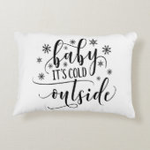 ベビーザコールドアウトウィンタークリスマスホリデー アクセントクッション (裏面)