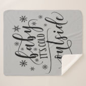 ベビーザコールドアウトサイドグレーシェルパブランケット シェルパブランケット (正面(横))