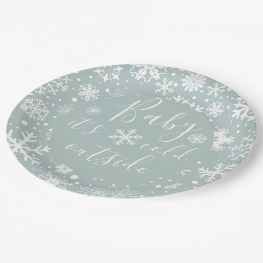 ベビーザコールドアウトサイド紙プレート ペーパープレート (アングル)