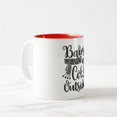 ベビーザコールドアウトサイド雪だるまマグカップ ツートーンマグカップ (正面左)