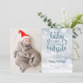 ベビーザコールドアウトボーイウィンターホリデー誕生 案内状 (スタンド正面)