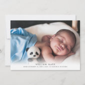 ベビーザコールドアウトボーイウィンターホリデー誕生 案内状 (裏面)