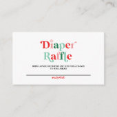 ベビーザコールドレトロベビーシャワーおむつラッフル エンクロージャーカード (正面)