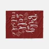 ベビーザコールド外かわいらし赤&白クリスマス フリースブランケット (正面(横))