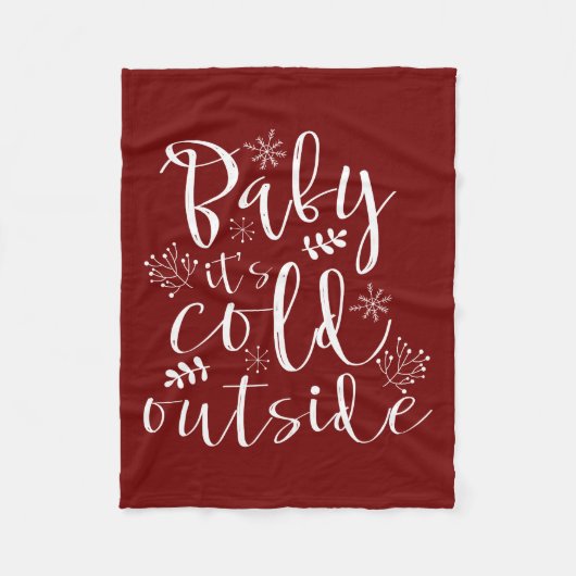 ベビーザコールド外かわいらし赤&白クリスマス フリースブランケット (正面)