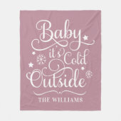 ベビーザコールド外バラスクリプトファミリーホリデー フリースブランケット (正面)