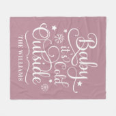 ベビーザコールド外バラスクリプトファミリーホリデー フリースブランケット (正面(横))