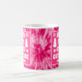 ベビーザコールド外側ピンク絞り染めホリデイ コーヒーマグカップ (中央)