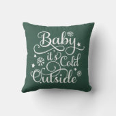 ベビーザコールド外緑のスクリプトホリデイ クッション (裏面)
