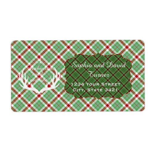 ベビーザコールド外緑の格子付き休日 ラベル (正面)