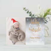 ベビーザコールド屋外ホリデイ2フォト誕生 案内状 (スタンド正面)