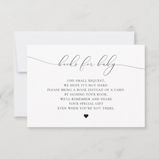 ベビーシエレガントャワーカード用ASHERスクリプトブック 招待状 (正面)