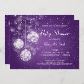 ベビーシエレガントャワーフェスティバルボーブルズパープル 招待状 (正面/裏面)