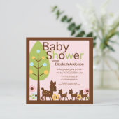 ベビーシカトリプレット多重ベビーシャワー招待状 招待状 (スタンド正面)