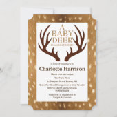 ベビーシカファウンファー&〔雄ジカの〕枝角ベビーシャワー 招待状 (正面)