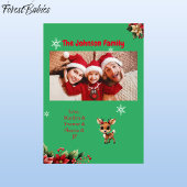 ベビーシカ、子鹿、シカ、シカ、フローラトナカイ🦌 🎄緑 シーズンカード