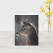 ベビーシカ，耳が一番可愛く、集中  カード (黄色い花)