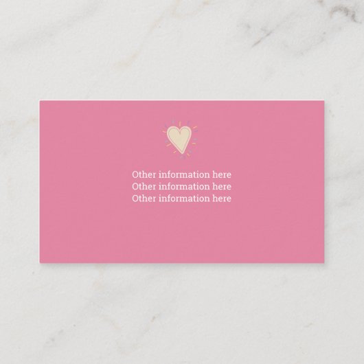 ベビーシッターかわいいラディバグベビーシッターBusin 名刺 (裏面)