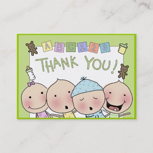 ベビーシッターさんからの感謝状 名刺 (正面)