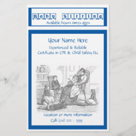 ベビーシッターとチャイルド気にフライヤー チラシ