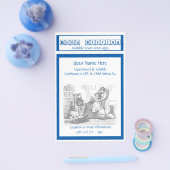 ベビーシッターとチャイルド気にフライヤー チラシ (シングル)